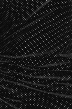 Mini Dresses|Dresses-ROTATE Birger Christensen Velvet Ls Mini Dress Black Black color